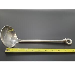 Vintage Blacksmith Hand-Forged Stainless Steel Ladle 11" PRE-OWNED